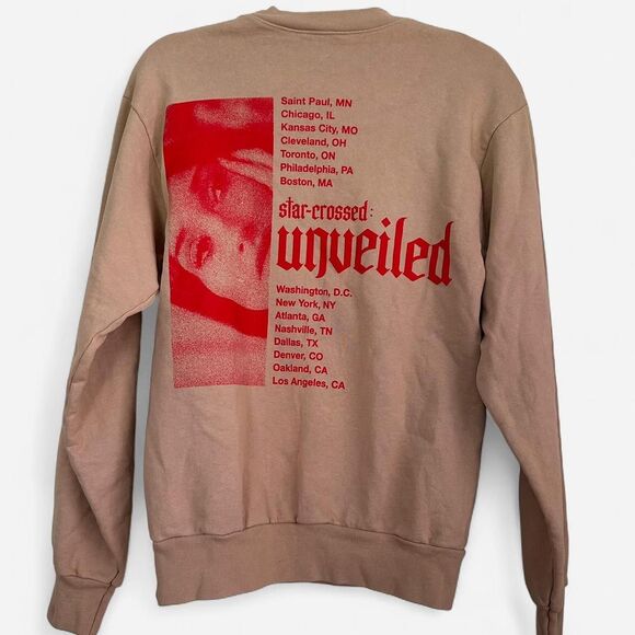 Kacey musgraves Star Crossed Unveiled Tour red tan oversized graphic Sweatshirt - Picture 6 of 6